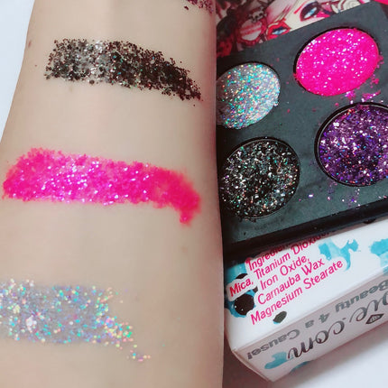 Inked Doll Cosmetics - DEAD CUTE Metallic Pressed Glitter Quad