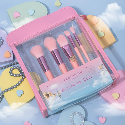 Profusion Cosmetics - Dear Cupid - Struck By Love 5 PC Face & Eye Brush Set