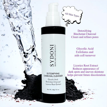Sydoni - DETOXIFYING CHARCOAL CLEANSER with BINCHOTAN CHARCOAL and LICORICE ROOT EXTRACT 140g/ 5 fl. oz.