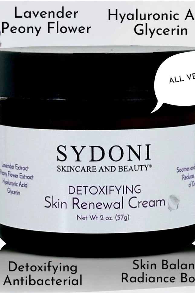 Sydoni - MOST LOVED! DETOXIFYING SKIN RENEWAL CREAM WITH LAVENDER AND PEONY FLOWER Net. Wt. 2oz. (57g)