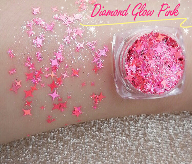 Inked Doll Cosmetics - DIAMOND GLOW - CHOOSE (White, Chrome or Pink!) (Face/Body/Hair) Glitter Gel