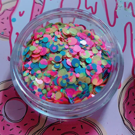Inked Doll Cosmetics - DIPPIN' DOTS *UV* Festival GlamDoll Glitter Confetti