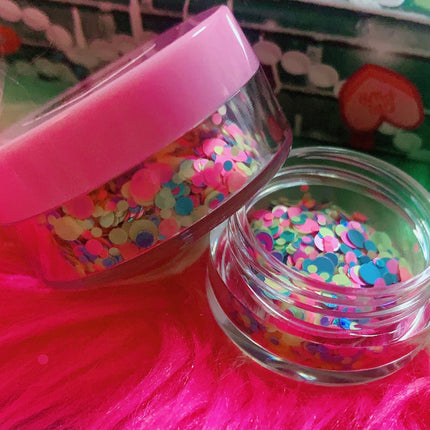Inked Doll Cosmetics - DIPPIN' DOTS *UV* Festival GlamDoll Glitter Confetti