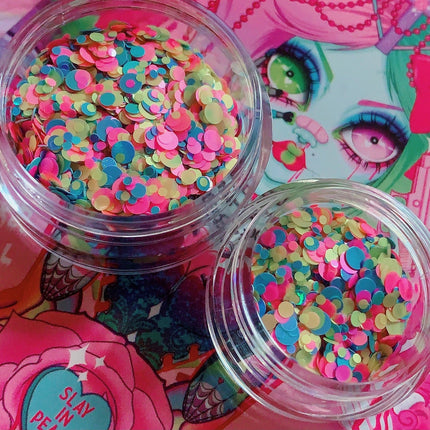Inked Doll Cosmetics - DIPPIN' DOTS *UV* Festival GlamDoll Glitter Confetti