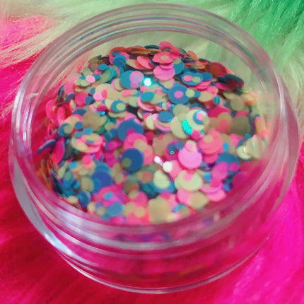 Inked Doll Cosmetics - DIPPIN' DOTS *UV* Festival GlamDoll Glitter Confetti