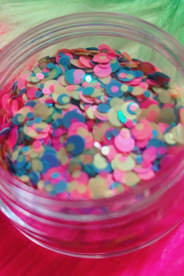 Inked Doll Cosmetics - DIPPIN' DOTS *UV* Festival GlamDoll Glitter Confetti