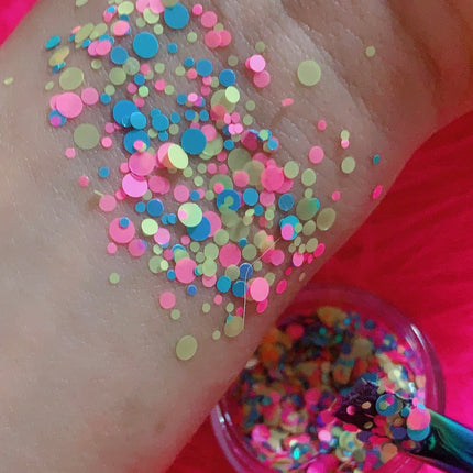 Inked Doll Cosmetics - DIPPIN' DOTS *UV* Festival GlamDoll Glitter Confetti