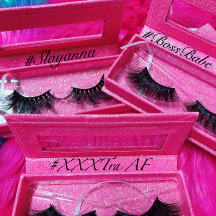 Inked Doll Cosmetics - #XXXTRA AF 5D DreamDoll-LUXE Lash *PINK GLITTER* Glam Magnet Case
