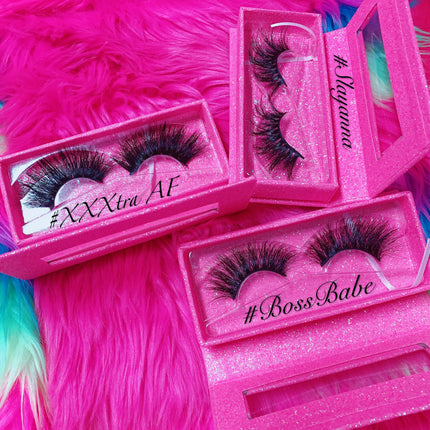 Inked Doll Cosmetics - #SLAYANNA 5D DreamDoll-LUXE Lash *PINK GLITTER* Glam MAGNET Case