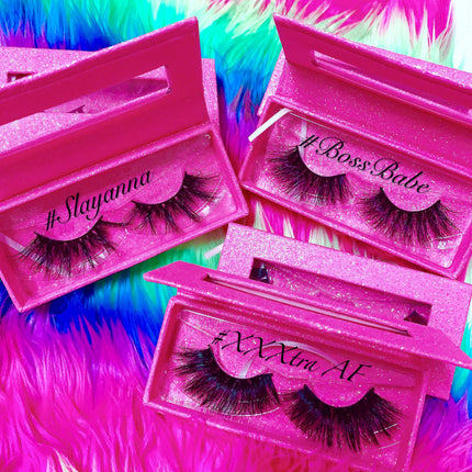 Inked Doll Cosmetics - #SLAYANNA 5D DreamDoll-LUXE Lash *PINK GLITTER* Glam MAGNET Case