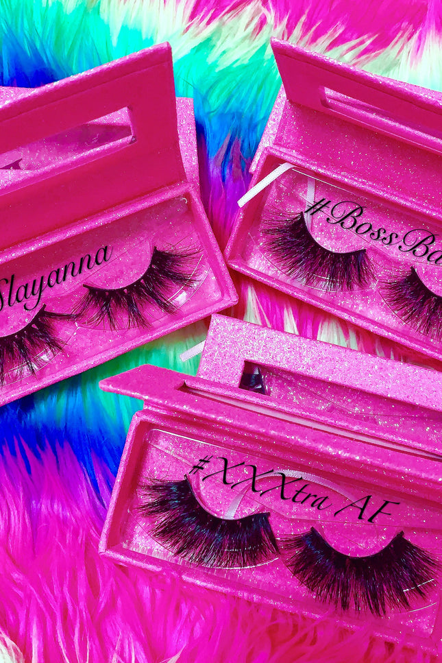 Inked Doll Cosmetics - #XXXTRA AF 5D DreamDoll-LUXE Lash *PINK GLITTER* Glam Magnet Case