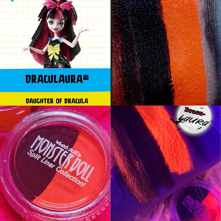 Inked Doll Cosmetics - (HUGE!) Monster Doll DRACULAURA *UV Neon/Pastel* Split Liner/Face/Body Paint