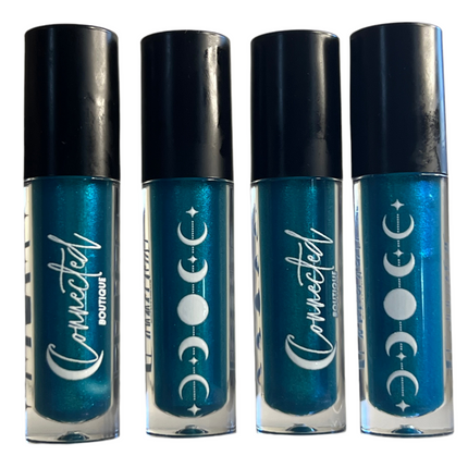 Connected Boutique - 80s- Turquoise Duochrome Lip Gloss – Vanilla‑Scented Cool Shine