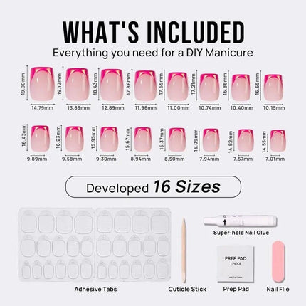 Nail Pop Studio - Metallic Petal Square Nails - Press On Nails