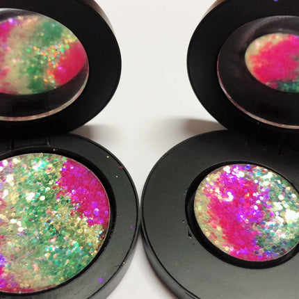 Inked Doll Cosmetics - *EDC (Electric Daisy Festival)* Metallic/Iridescent Duo Pressed Glitter!