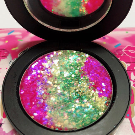 Inked Doll Cosmetics - *EDC (Electric Daisy Festival)* Metallic/Iridescent Duo Pressed Glitter!