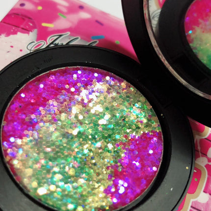 Inked Doll Cosmetics - *EDC (Electric Daisy Festival)* Metallic/Iridescent Duo Pressed Glitter!