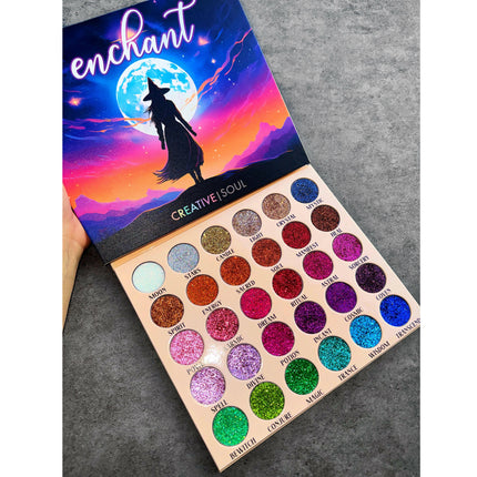 Creative Soul Cosmetics - Enchant Pressed Glitter Eyeshadow Palette