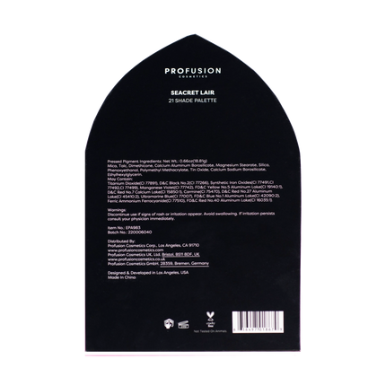 Prolux Cosmetics - SEACRET LAIR EYESHADOW PALETTE