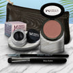 Pink Mocha - a neutral muddy pink with a golden gleam / Black Beauty - Pure black