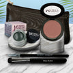 Pink Mocha - a neutral muddy pink with a golden gleam / Hunter - A Rich Hunter/Forest Green
