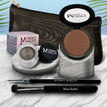 Hot Crossed Bronze - a neutral bronze with sheen / Mischievous - Black with green and gold flecks