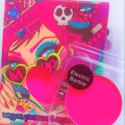 Inked Doll Cosmetics - *UV* ELECTRIC BARBIE! (Hot Pink) PRESSED EYESHADOW SINGLE