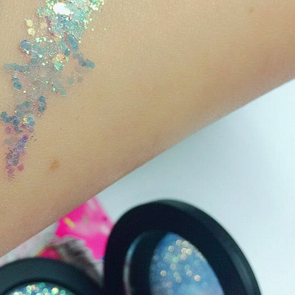 Inked Doll Cosmetics - *ELSA's DREAM !* Single Pressed Glitter Palette