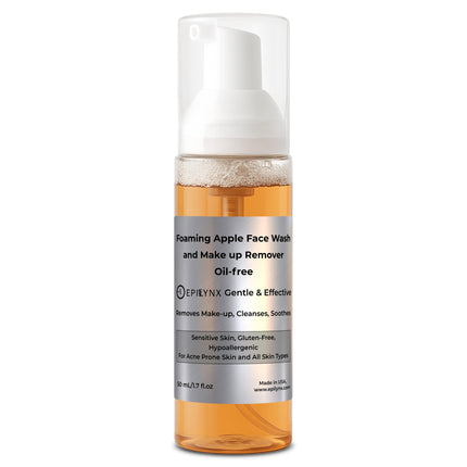 EpiLynx - Gentle, Oil-Free Foaming Apple Cleanser for Sensitive & Acne-Prone Skin | Vegan, allergen-friendly, sulfate & paraben free | Purifying, hydrating face wash for all skin types