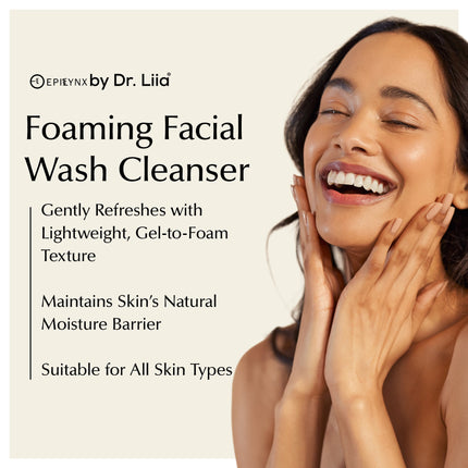 EpiLynx - Gentle, Oil-Free Foaming Apple Cleanser for Sensitive & Acne-Prone Skin | Vegan, allergen-friendly, sulfate & paraben free | Purifying, hydrating face wash for all skin types