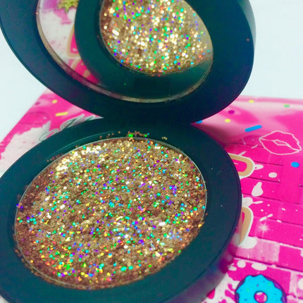 Inked Doll Cosmetics - "EXPENSIVE TASTE!" Single Pressed Glitter Palette