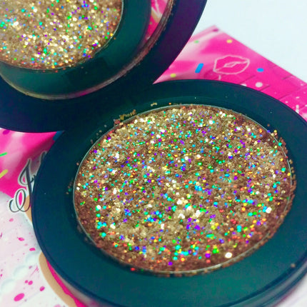 Inked Doll Cosmetics - "EXPENSIVE TASTE!" Single Pressed Glitter Palette