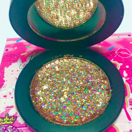 Inked Doll Cosmetics - "EXPENSIVE TASTE!" Single Pressed Glitter Palette
