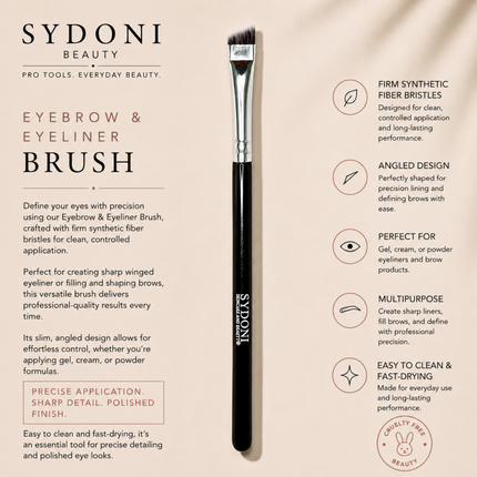 Sydoni - EYEBROW/EYELINER BRUSH (SYNTHETIC HAIR)