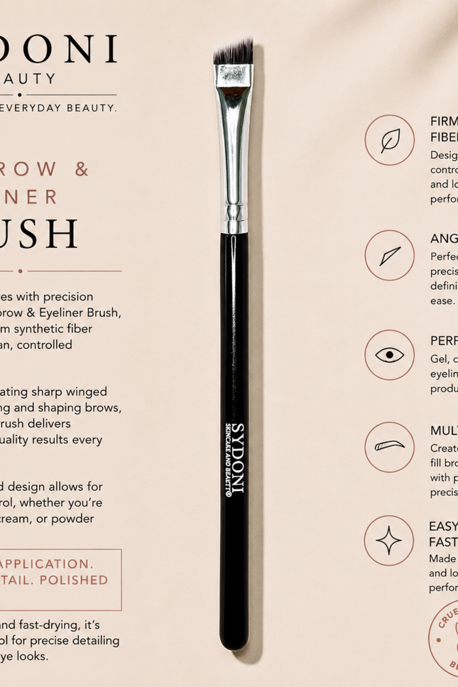 Sydoni - EYEBROW/EYELINER BRUSH (SYNTHETIC HAIR)