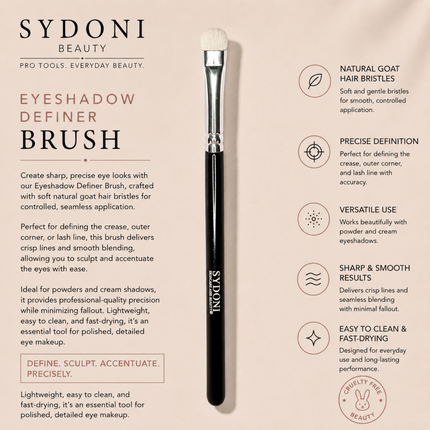 Sydoni - EYESHADOW DEFINER BRUSH (GOAT HAIR)