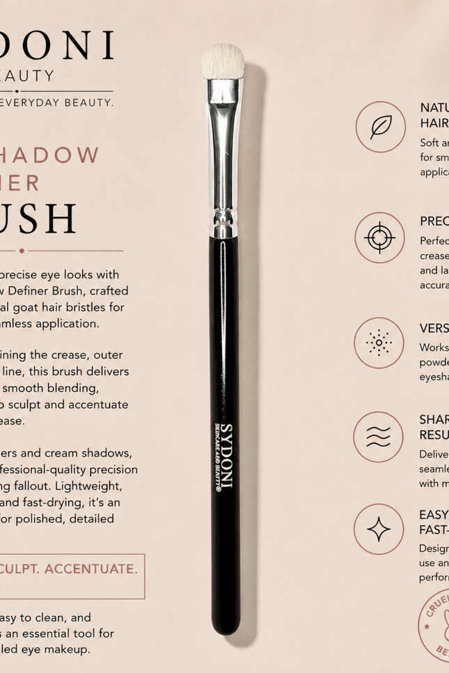 Sydoni - EYESHADOW DEFINER BRUSH (GOAT HAIR)
