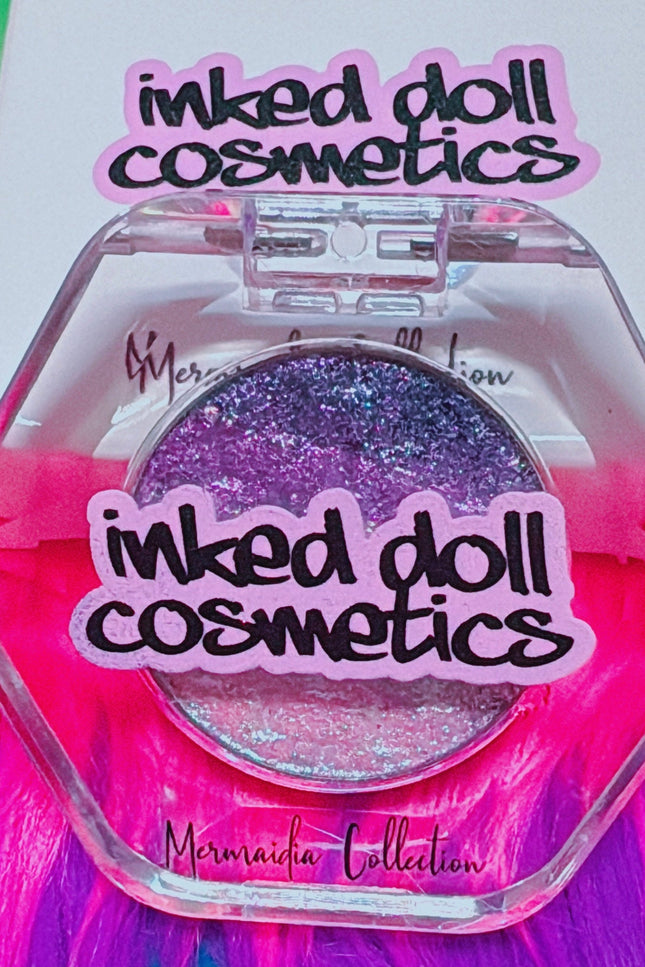 Inked Doll Cosmetics - PEARLESCENT PURPLE “Mermaidia Collection” Pressed TripleChrome
