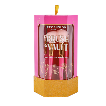Profusion Cosmetics - Sweet Holiday | 6-pc Face & Eye Brush Vault