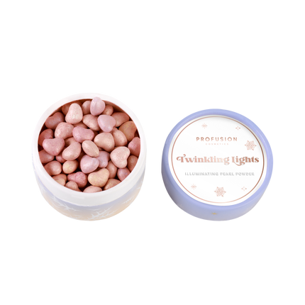 Profusion Cosmetics - Frosted Snow Sparkle | Twinkling Lights Powder Puff Set