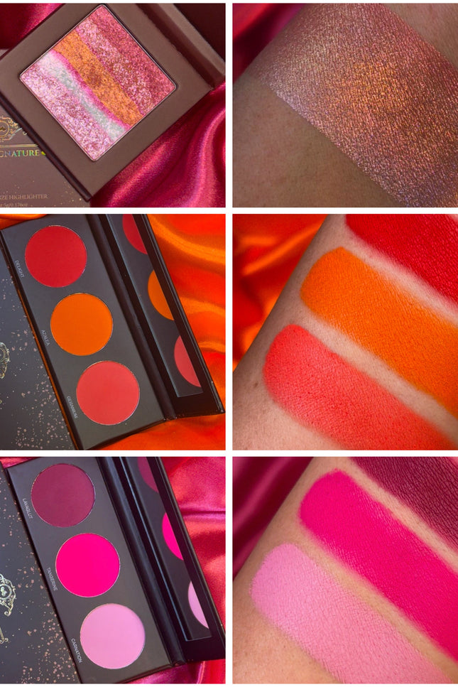 Dede's Signature - ‘BLUSH & GLOW’ - 2 BLUSH PALETTES + BRONZE HIGHLIGHTER