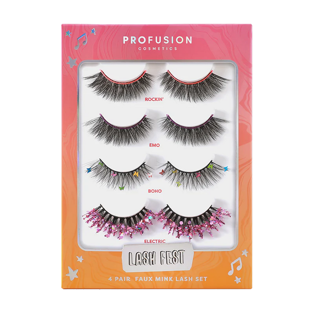 Profusion Cosmetics - It's a Vibe | Lash Fest 4-pair Lash Set