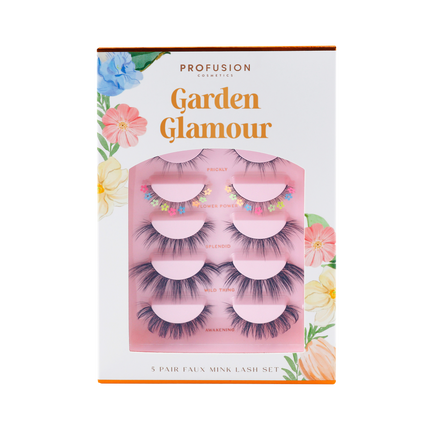 Profusion Cosmetics - Petal Perfect | Garden Glamour 5 Pairs Faux Mink Lash Set