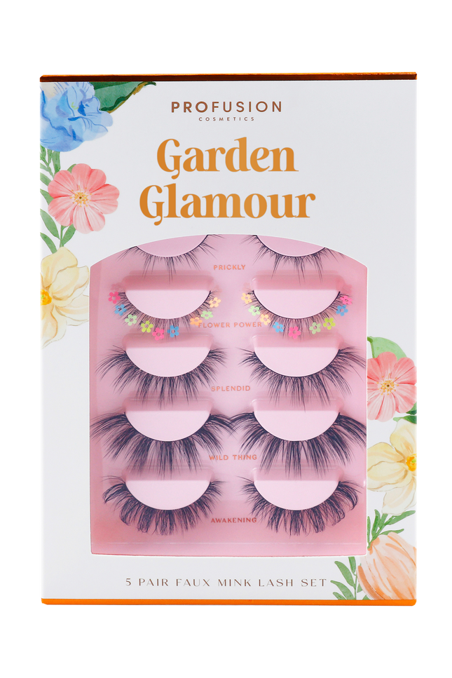 Profusion Cosmetics - Petal Perfect | Garden Glamour 5 Pairs Faux Mink Lash Set