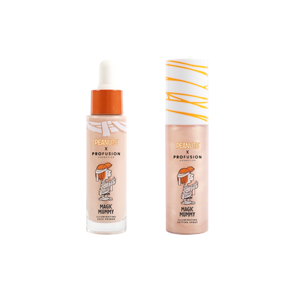 Profusion Cosmetics - Peanuts Halloween | Magic Mummy Illuminating Face Primer & Setting Spray Set