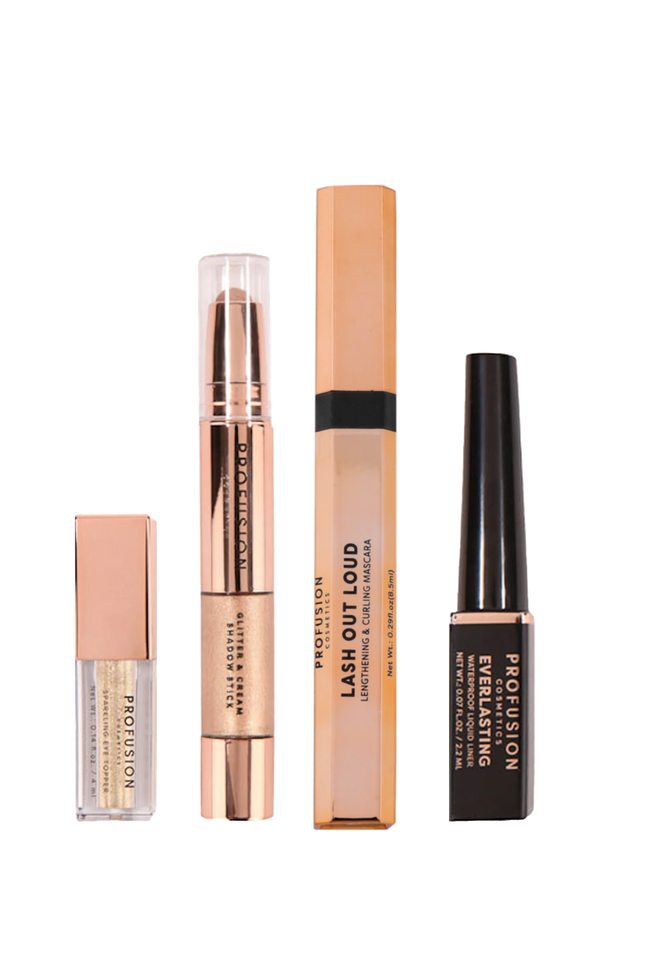 Profusion Cosmetics - Crimson Festive Eyes – Complete 4-Piece Eye Set