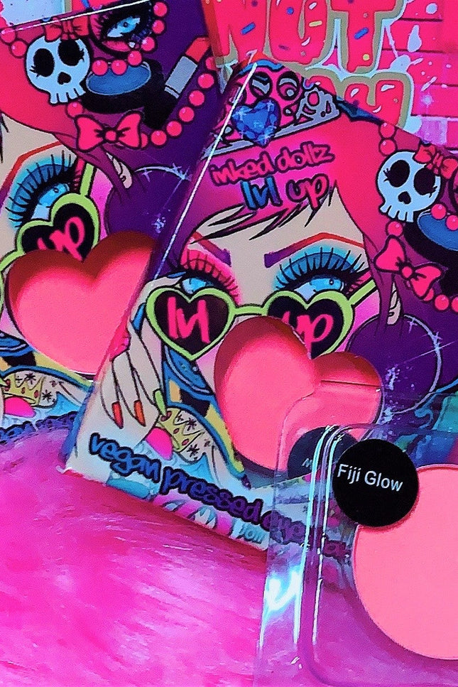Inked Doll Cosmetics - *UV*FIJI GLOW! (Salmon Pink/Orange) PRESSED EYESHADOW SINGLE