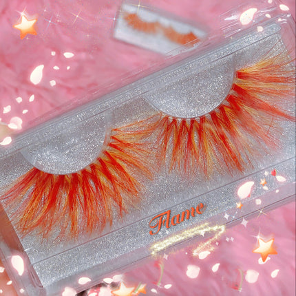 Inked Doll Cosmetics - *FLAME* (Orange/Red) DreamDoll Color Lashes!