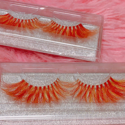 Inked Doll Cosmetics - *FLAME* (Orange/Red) DreamDoll Color Lashes!