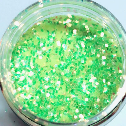 Inked Doll Cosmetics - ELECTRIC LIME! *UV* Chunky Iridescent Glamdoll Glitter